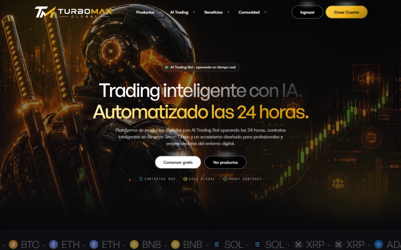 Sitio web de TurboMax Global